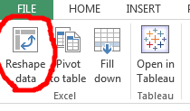 Tableau Excel Add on